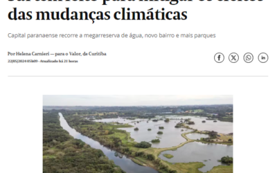 Membro do Pró-Paraná comenta sobre mudanças climáticas em entrevista ao Valor