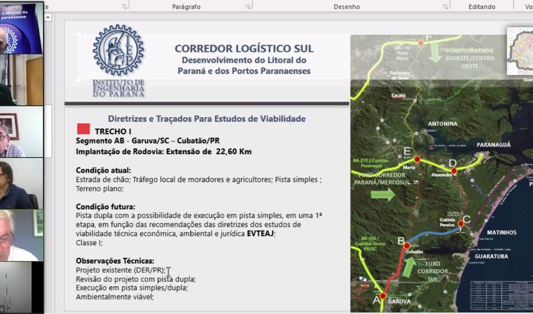 Pró-Paraná e IEP pedirão ao governo que elabore projeto para rodovia do contorno da Baía de Guaratuba